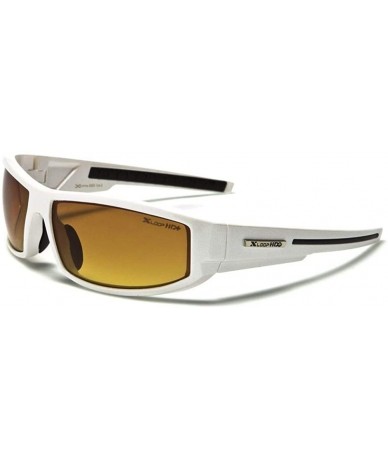 Sport Day Night Driving Riding High Definition HD Lens Sport Wrap Sunglasses - White - CR19703SO43 $11.41