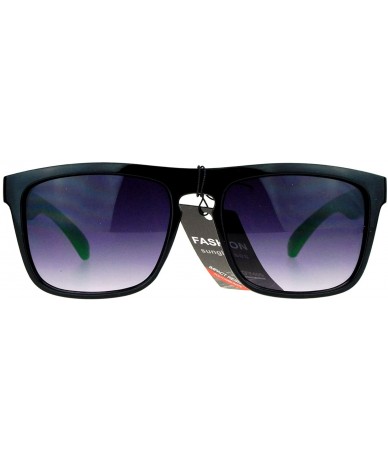 Rectangular Mens Luxury Sport Rectangular Key Hole Plastic Sunglasses - Green - CZ1260IBCAN $9.56