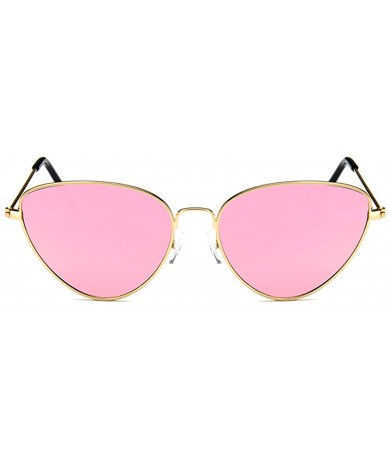 Cat Eye Polarized Sunglasses Protection Glasses Activities - Gold Pink - CL18TQICMY9 $12.63