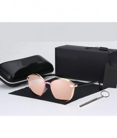 Oversized Senior Ladies Sunglasses Fashion Round Ladies Retro Vintage Oversized Female Sunglasses - CY198Q8RG03 $81.43