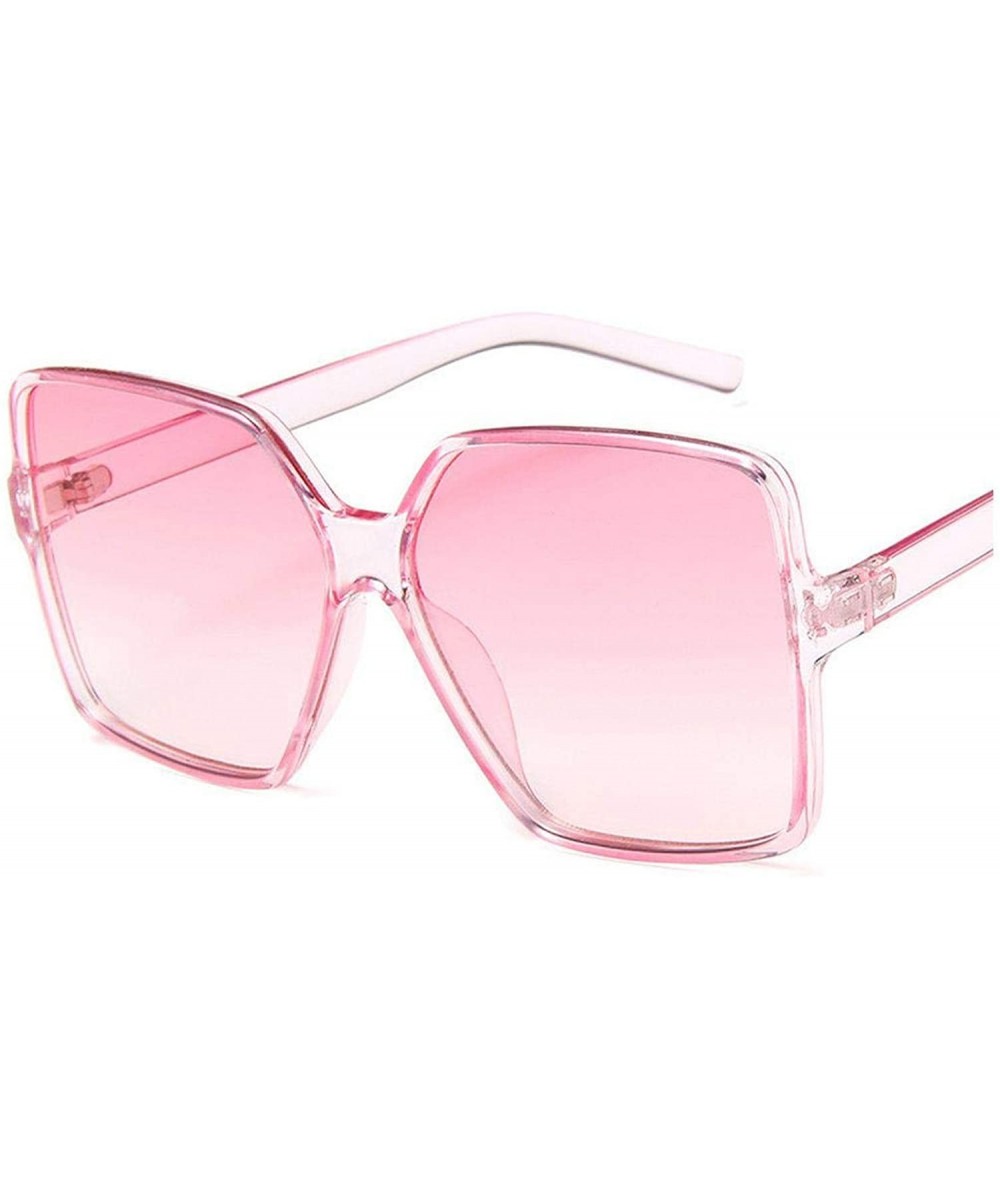 Round Vintage Oversized Sunglasses Women Men Retro Big Frames Sunglass Shades Pink White Eye Glasses UV400 Eyewear - C1197Y60...