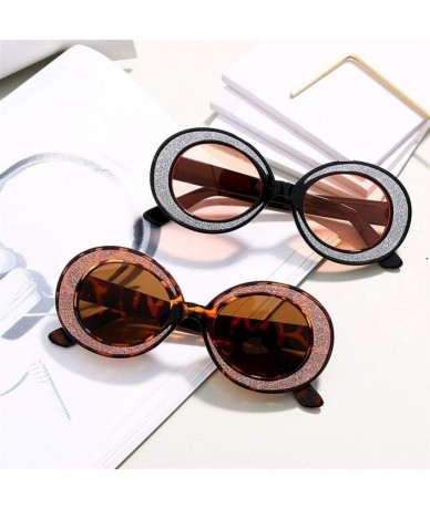 Oval Fashion Sunglasses Oversized Glasses Personality - 5 - CJ198G82S9C $26.04
