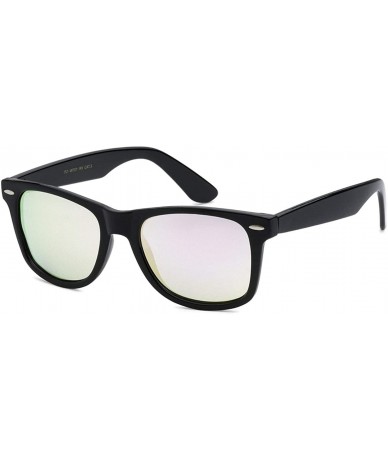 Square Pouch Retro Rewind Polarized Designer Mirrored Lens Unisex Sunglasses - Pz-wf01-rv-black-yellow - CQ18RAM8Z3G $23.12