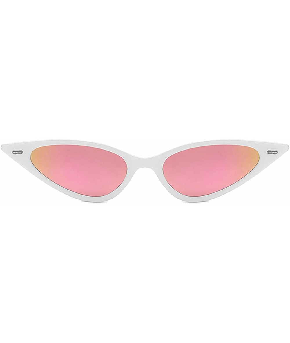 Sport Retro Cat's Eye Sunglasses for Men or Women PC AC UV 400 Protection Sunglasses - Pink - C518SZUH7G3 $17.49