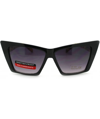Rectangular Women's Retro Fashion Sunglasses Rectangular Cateye Leopard - Brown - CB11PWB4OTH $7.71