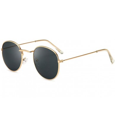 Goggle Luxury Sunglasses Women/Men Brand Designer Glasses Lady Oval Sun Small Metal Frame Oculos De Sol Gafas - C15 - CP197A2...