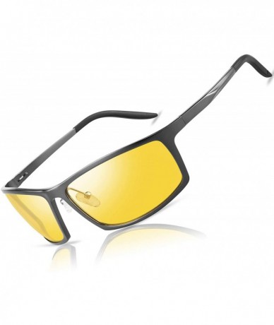 Rectangular Polarized Night Driving Glasses Anti-Glare UV 400 Protection Night Vision Glasses for Men and Women - CO18AZADG9E...