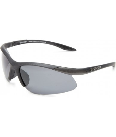 Sport Men's Ricochet Shield Sunglasses - Black Frame/Smoke Lens - CI1138YEQRF $38.07