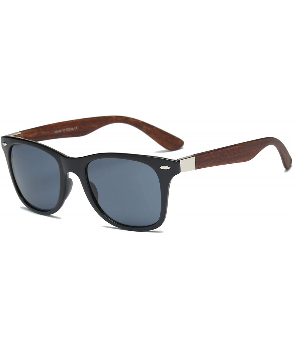 Goggle Retro Vintage Classic Square UV Protection Fashion Sunglasses - Black - CZ18WU7XOWD $19.21