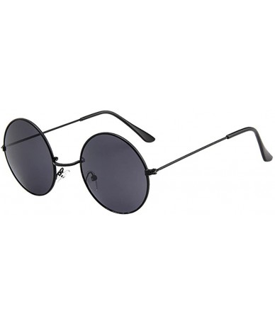 Wayfarer Women Men Vintage Retro Glasses Unisex Driving Round Frame Sunglasses Eyewear - H - C9193XI97CY $10.70
