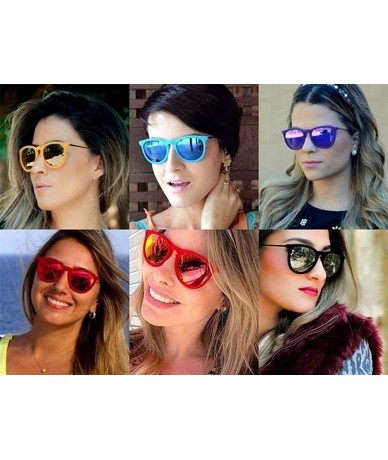 Oval sunglasses for women Retro Round Sunglasses Men Oval Frame Sun Glasses - 1 - C718WXSEN7T $29.98