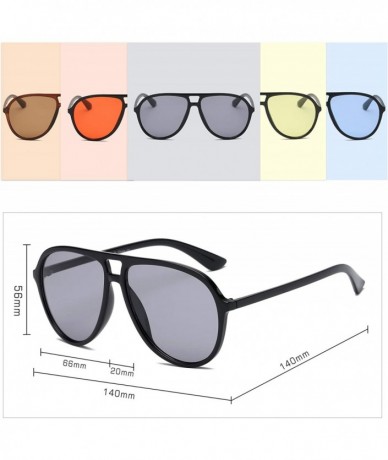 Oversized Modern Fashion Aviator Sunglasses for Men and Women UV400 Protection - Blue - CW18IGIZK97 $17.83