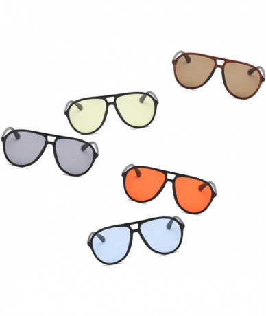 Oversized Modern Fashion Aviator Sunglasses for Men and Women UV400 Protection - Blue - CW18IGIZK97 $17.83