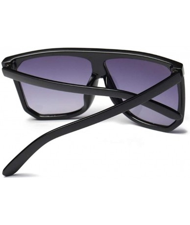 Square Square Sunglasses Women Big Black Sun Glasses Female Mirror Shades Ladies - Black - CQ198XROQGQ $11.25