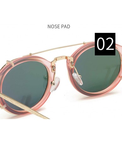 Oval Luxury Sunglasses Metal Frame-Classic Matte Shade Glasses-Polarized Unisex - G - CL190O34MZ3 $32.14