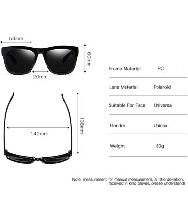Goggle Polarized Sunglasses for Men and Women Semi-Rimless Frame Driving Sun Glasses 100% UV Blocking - G - CJ197TXWUNN $17.11