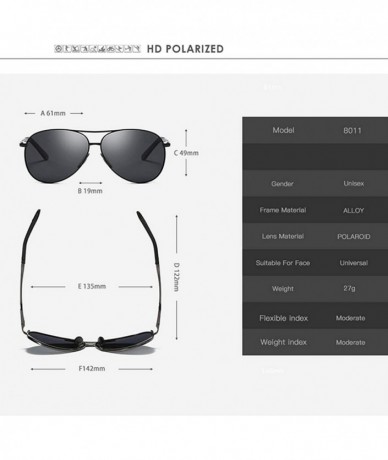 Round New Polarized Men Sunglasses Classic Pilot Driving Sun Glasses Metal Frame Mirror Lens Men/Women - Silver Black - C4197...