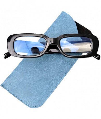 Rectangular Womens Anti-Blue Blocker Light Rectangle Reading Glasses - Anti Blue - Black - C318Z0DU4A0 $12.34