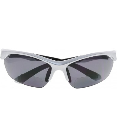 Rimless Retro Mens Womens Sports Half-Rimless Bifocal Sunglasses Pearly Silver+2.00 - Pearly Silver - CB189AIMYW9 $15.30