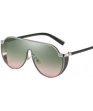 Oversized Oversized Square Sunglasses Unisex Retro Metal Frame UV400 Geometric Shades (Style A) - CP196II4UDQ $19.18
