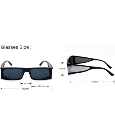 Square Fashionable Lady Sunglasses Personality Square Box Shot Glasses - 3 - CV190L0TMNU $57.40