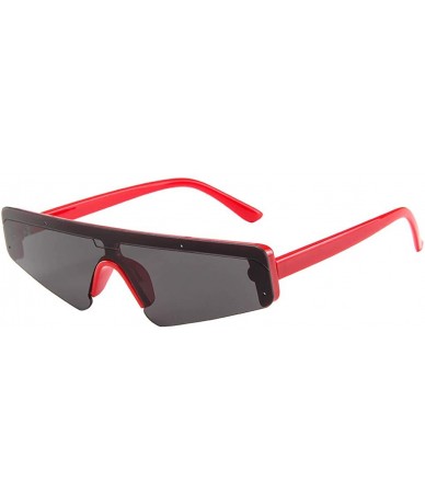 Square Unisex Square Small Frame Sunglasses Retro Sunglasses Fashion Sunglass 2019 Fashion - Red - CV18TK8IYQ7 $18.37