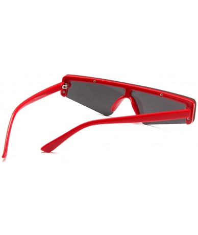 Square Unisex Square Small Frame Sunglasses Retro Sunglasses Fashion Sunglass 2019 Fashion - Red - CV18TK8IYQ7 $9.98