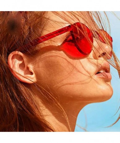 Sport Summer Gift Women Fashion Sunglasses - UV Protection Classic Metal Design Outdoor Sports Sunglasses Kari-11 (Red) - CM1...