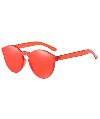 Sport Summer Gift Women Fashion Sunglasses - UV Protection Classic Metal Design Outdoor Sports Sunglasses Kari-11 (Red) - CM1...