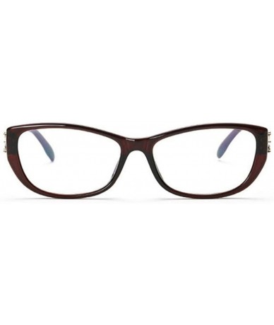 Goggle Women's Butterfly Square Eye Glasses Clear Lens Frames Eyeglasses Eyewear - Brown - CG1829XY7XM $11.53