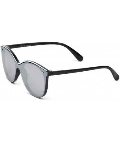 Goggle Women Round Cat Eye Sunglasses - Grey - CK18WSEO89X $20.05