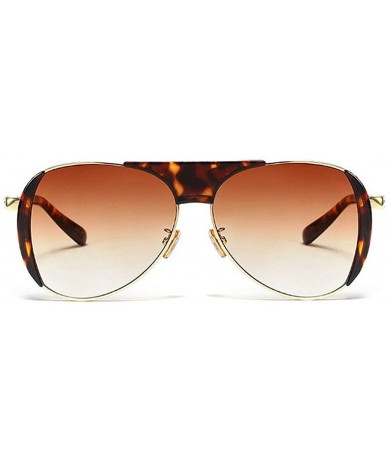 Oversized diamond Glasses glasses Fashion Sunglasses - Leopard - CF18R7D2HTH $29.74