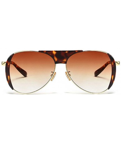 Oversized diamond Glasses glasses Fashion Sunglasses - Leopard - CF18R7D2HTH $17.77