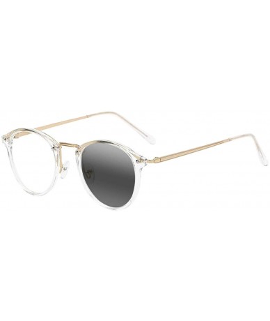Oval Bifoca Reading Glasses Men Women Oval Nerd Geek Photochromic Anti-UV Reader - Transparent - C1198D2UUMQ $22.15