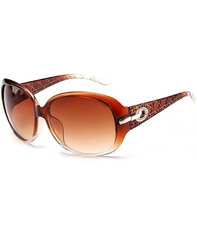 Square Unisex Fashion Square Shape UV400 Framed Sunglasses Sunglasses - Brown - CJ198CAEZ0I $35.33