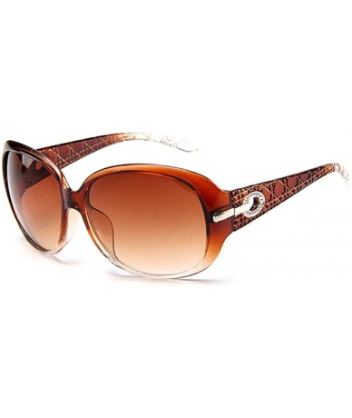 Square Unisex Fashion Square Shape UV400 Framed Sunglasses Sunglasses - Brown - CJ198CAEZ0I $16.60