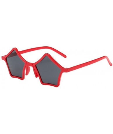 Square Star Shape Sunglasses Retro Unisex Eyewear Street Beat Sunglasses (B) - B - CQ18R3YKXO2 $7.67