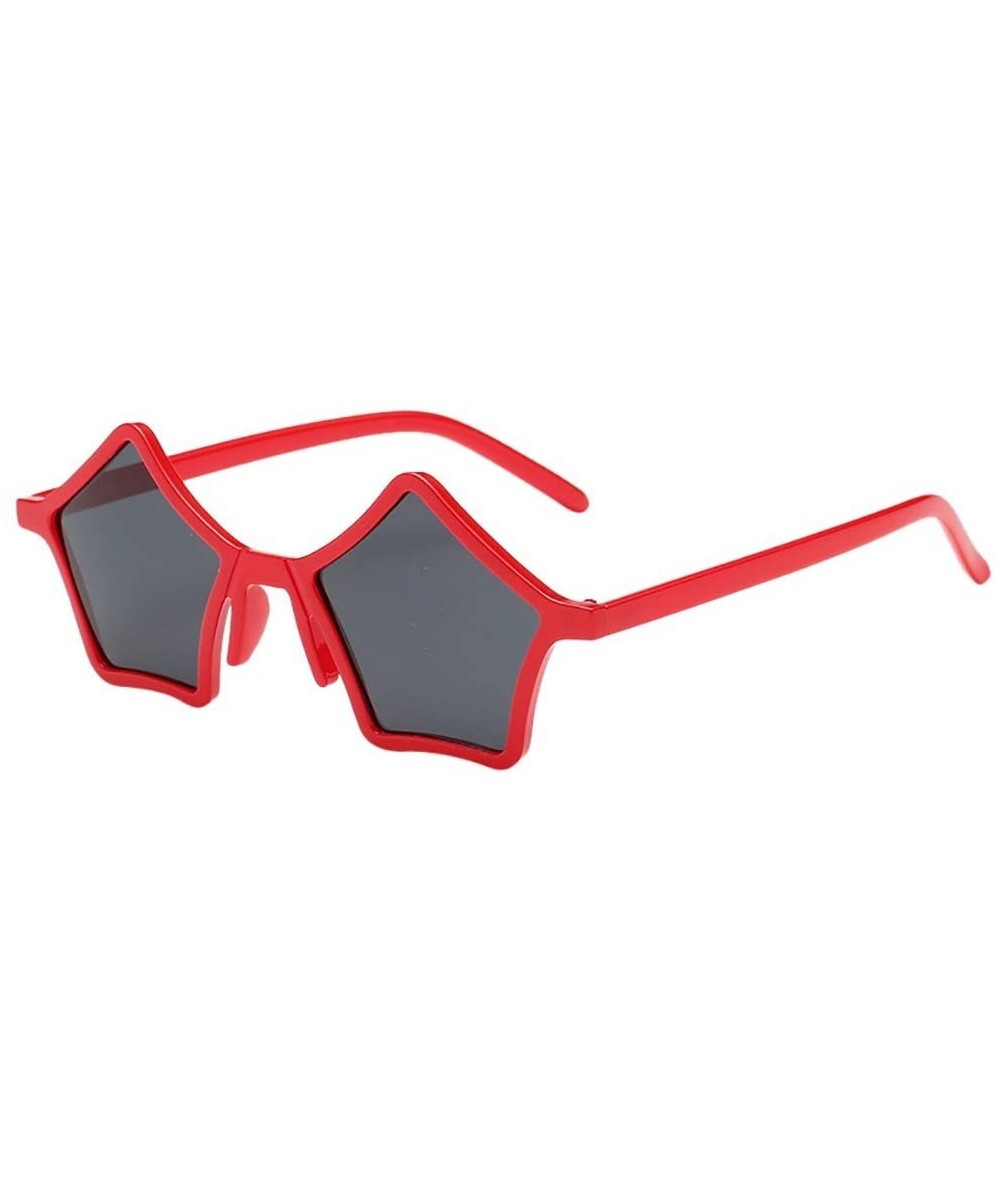 Square Star Shape Sunglasses Retro Unisex Eyewear Street Beat Sunglasses (B) - B - CQ18R3YKXO2 $7.67