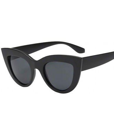 Round Women Vintage Cat Eye Sunglasses Retro Eyewear Fashion Ladies - F - CB18TO5ADK9 $9.45