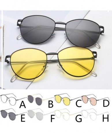 Oversized Fashion Man Women Irregular Shape Retro Sunglasses Unisex Vintage Style Glasses - E - CV18UM8WLL0 $26.85