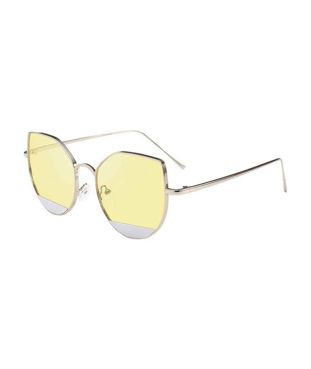 Oversized Polarized Sunglasses Mirrored Oversized - F - C1199OS9SZA $18.50
