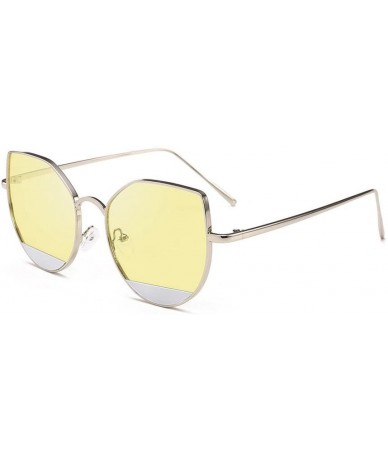 Oversized Polarized Sunglasses Mirrored Oversized - F - C1199OS9SZA $18.50