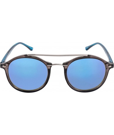 Oversized Round Double BridgeClassic Men Women Designer Sunglasses with pouch - CI18GO7GEG3 $16.97