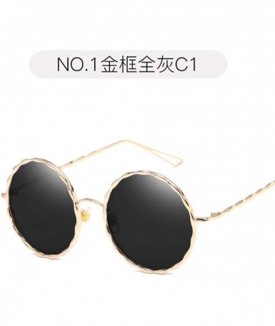 Oversized Fashion Tinted Color Lens Retro Round Sunglasses Men Women Metal Frame Eye Vintage Tiny Popular Sun Glasses - 2 - C...