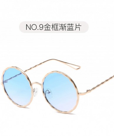 Oversized Fashion Tinted Color Lens Retro Round Sunglasses Men Women Metal Frame Eye Vintage Tiny Popular Sun Glasses - 2 - C...