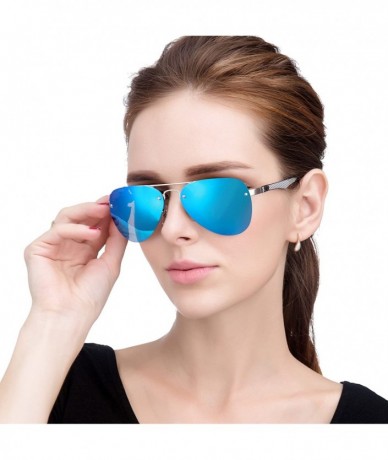 Aviator Polarized Mens Womens Aviator Vintage Retro Designer Sunglasses JO803 - Blue - CD120Y9X34D $27.38