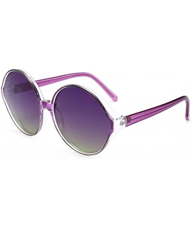 Rectangular Trendy sunglasses Fashion collision Sunglasses driving net red glasses classic - C3 Purple Frame Gradual Purple -...
