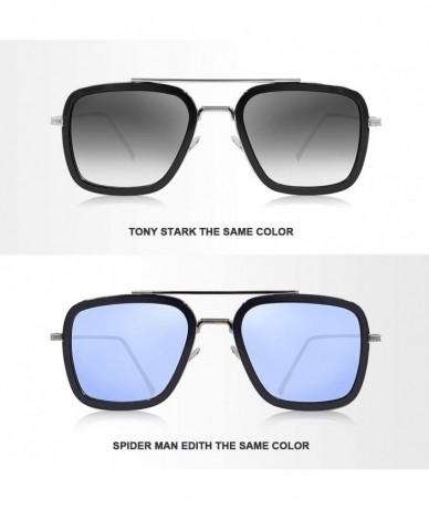 Aviator Vintage Aviator Sunglasses Designer Classic - 2 Pieces / Tony Stark Iron Man Spiderman the Same Color - C618AE2E3QG $...