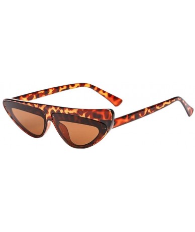 Oval Women Vintage Cat Eye Sunglasses Retro Oval Frame UV400 Eyewear (C) - C - CS18DTN4HR5 $9.56