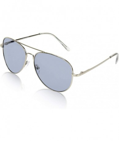 Round Classic Aviator Sunglasses Metal Frame Colored Lens Glasses UV400 Protection - Colored Lens Grey - CQ18K6RSKEI $13.33
